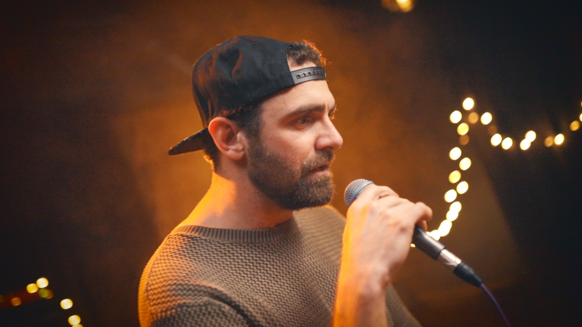Bergdawg performing in studio